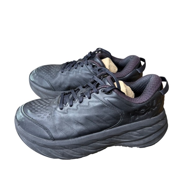Hoka Shoes - HOKA Bondi SR Black 1129351 BBLC Womens 8 Wide Walking Shoes